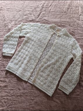 50's Vintage Crochet Button-Up Cardigan